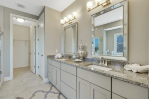 White and Gray Bathroom After Bathroom Remodeling in Ann Arbor, MI