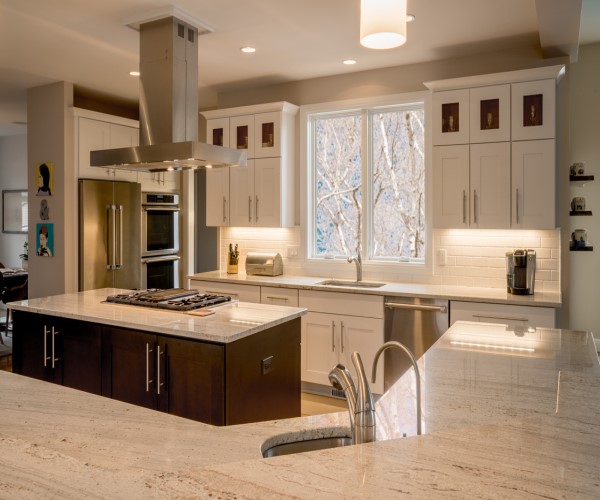 Kitchen with Marble Countertops 